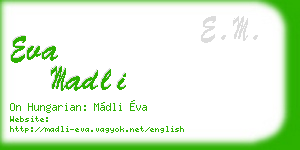 eva madli business card