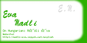 eva madli business card